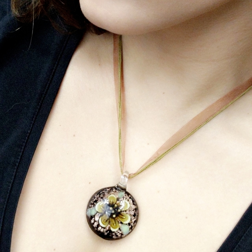 Glass Bead Necklace BOGO FREE